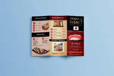 โบรชัวร์ร้านอาหารญี่ปุ่น Bamboo Sushi