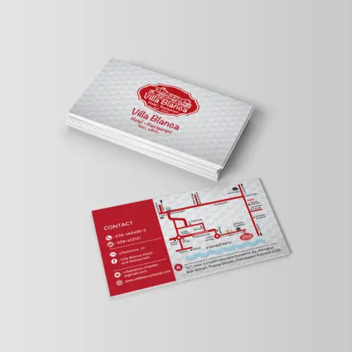 นามบัตร Villa Blanca Hotel & Restaurant